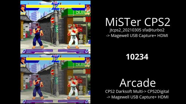 MiSTer CPS2 20210305 vs arcade board Street Fighter Alpha (turbo 2 speed) смотреть онлайн