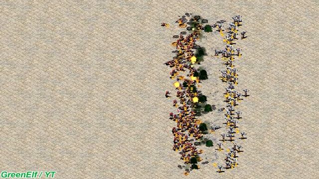 Conscripts vs Flak Troopers - The power of Flak - Same Cost - Red Alert 2 смотреть онлайн