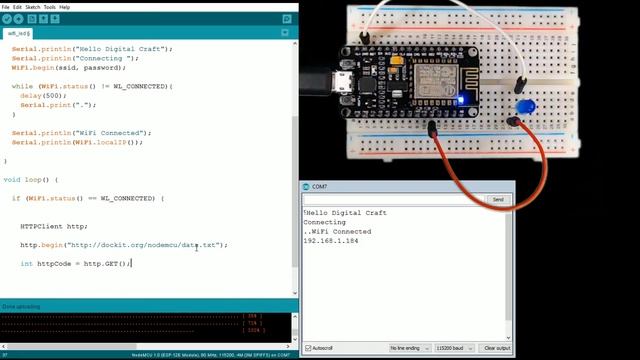 Controlling NodeMCU from a Website using Arduino IDE - Getting data from the internet - Part 8 смотреть онлайн