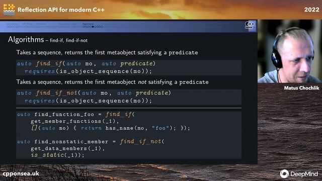 Reflection API for Modern C++ - Matus Chochlik - C++ on Sea 2022 смотреть онлайн