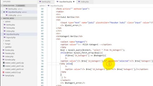 Membuat Tampil, Input, Edit dan Hapus Berita pada Halaman Admin Portal Berita - Web Programing 2 смотреть онлайн