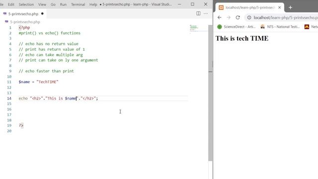 7- Print vs Echo Function | | PHP Complete Course | 2022 смотреть онлайн