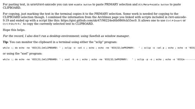 Unix & Linux: Copying & Pasting with URxvt (4 Solutions!!) смотреть онлайн