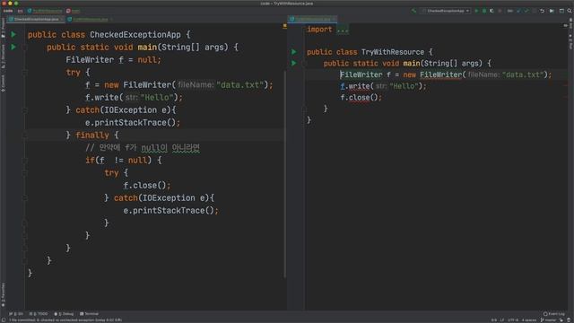 Java 예외 - 8. try-with-resource смотреть онлайн