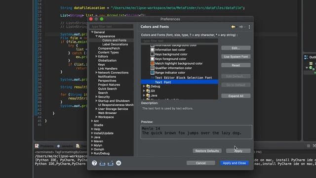 How to increase change font size in Eclipse IDE on MacOS / Windows 10 - change Font Type in Editor смотреть онлайн