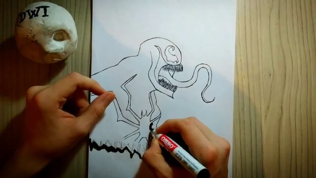 Как нарисовать Венома | How to draw a Venom | Легко и просто... смотреть онлайн