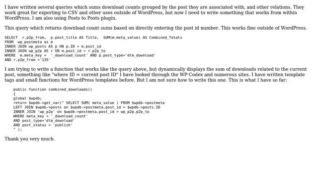 Wordpress: Function returning queried meta value based on current post ID смотреть онлайн