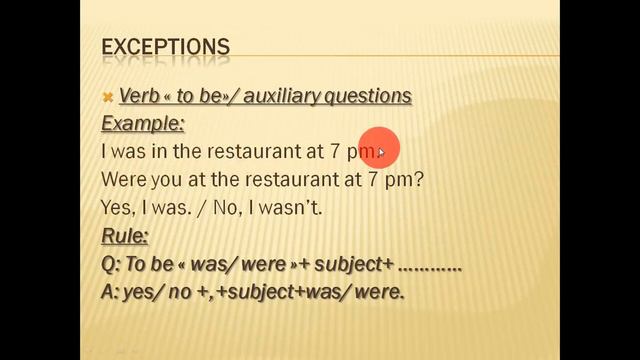 نقاط مهمة يجب ان تعرفها عن forming questions in the past simple tense смотреть онлайн