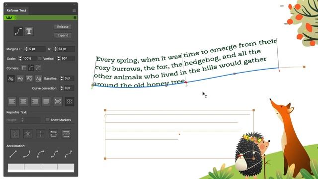 Basic mode in Reform Text and the panel options | Astute Graphics Plugins for Adobe Illustrator смотреть онлайн