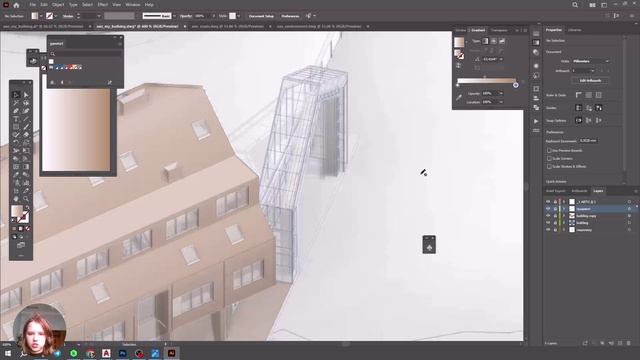 Архитектурная схема в Illustrator смотреть онлайн