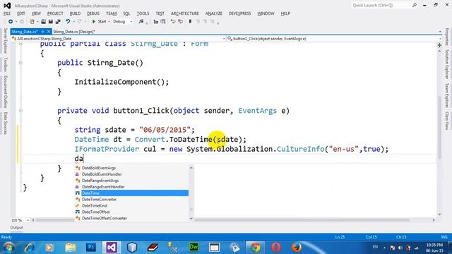 How to convert a String to a DateTime in C# NET 2012 смотреть онлайн