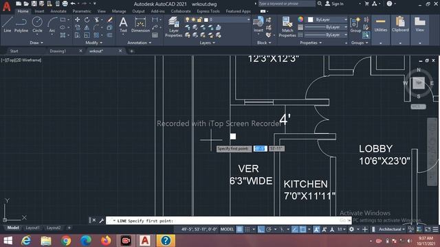 How to draw a Stairs and use Mtext command in AutoCad 2021in hindi.|useof mtext command in Autocad. смотреть онлайн