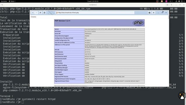CentOS 8 Serveur LAMP : Partie 2 Installer PHP смотреть онлайн