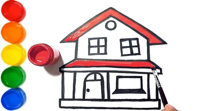 How to Draw A House Easy Step By Step For Beginners | Easy Drawing Tutorial смотреть онлайн