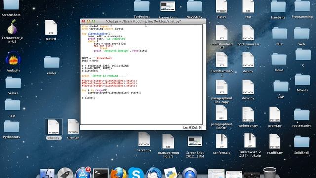 Python Chat Server - 3 - New server code and allowing multiple users via Threading смотреть онлайн