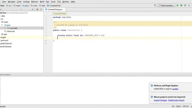 Java Static Constant смотреть онлайн