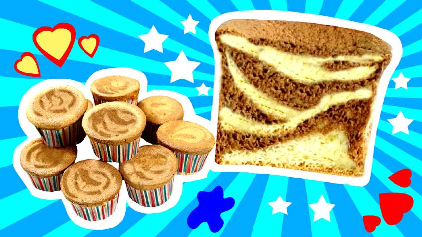 Нежные кексы "зебра"!!! Очень простой и вкусный рецепт!! смотреть онлайн