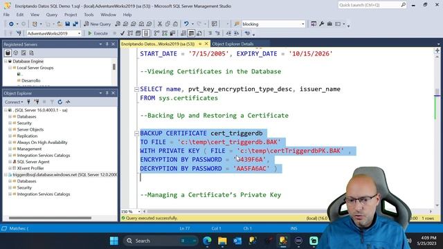 Cómo encriptar datos en SQL Server y Azure SQL paso a paso смотреть онлайн