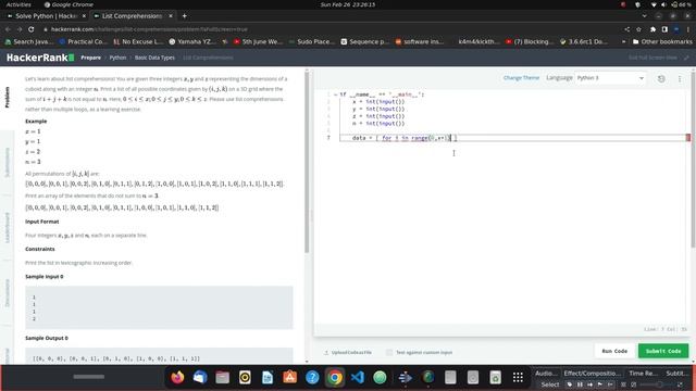 #7 Hackerrank : List Comprehensions | Python HackerRank Solutions in Hindi | #python #hackerrank смотреть онлайн