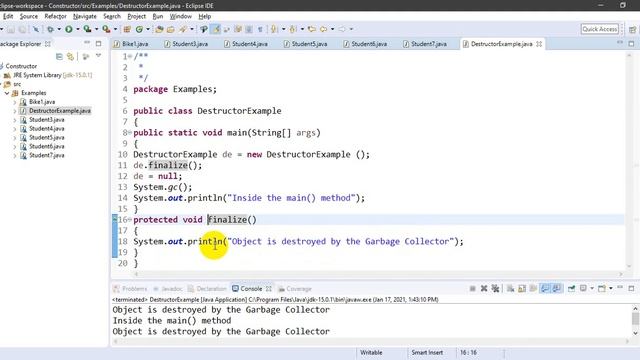 Destructor in Java | finalize() Function in Java смотреть онлайн