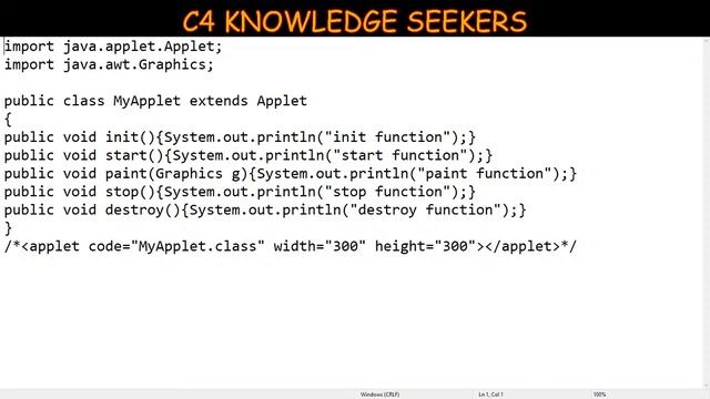 031 JAVA Applet Programming : How to create an Applet? смотреть онлайн