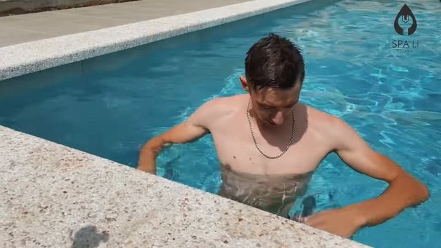 Скиммерный бассейн/7х4/SPA_LI/Серый Кардинал/Как построить бассейн из керамогранита? смотреть онлайн