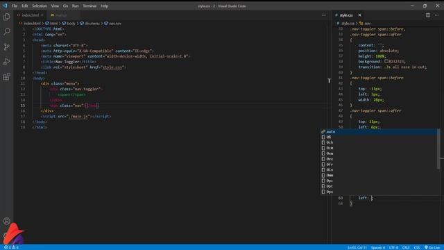 Hamburger Menu Toggler смотреть онлайн