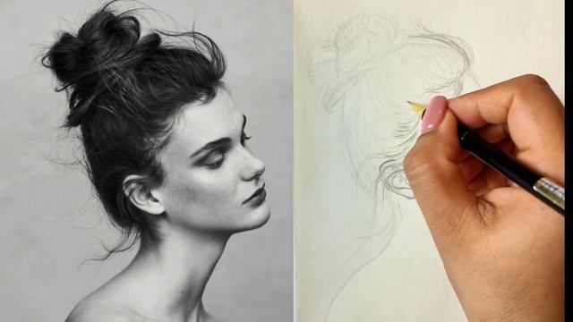 How to draw a face | drawing a face with Loomis method | sketch process смотреть онлайн