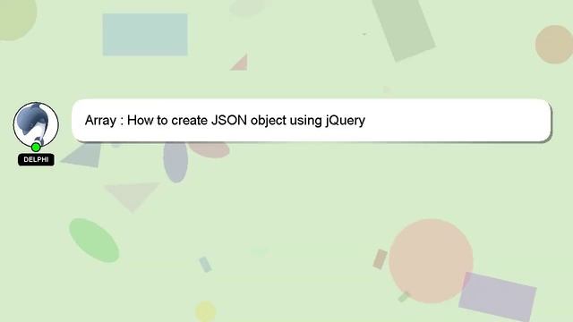 Array : How to create JSON object using jQuery смотреть онлайн
