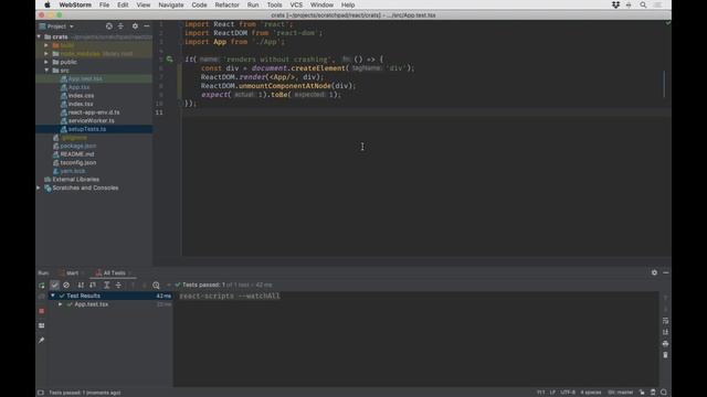 React + TypeScript + TDD in WebStorm, Part 1 смотреть онлайн
