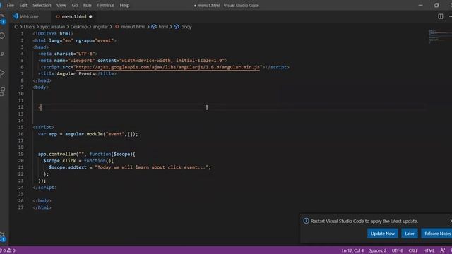 Angular Click Event - Tutorial 7 in Hindi/Urdu смотреть онлайн