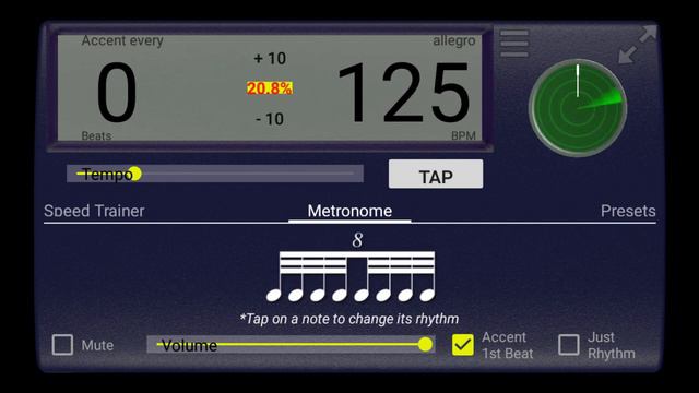 Metronome goes from 60 to 600 BPM in less than a minute. Warning! This can be stressful смотреть онлайн