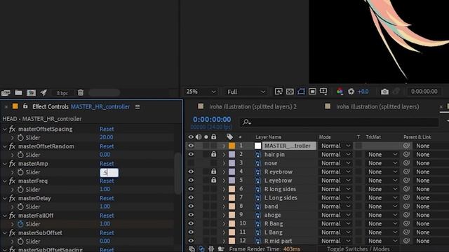 Hair & Character Animated Illustration Process | Photoshop to After effects (AFP HairRig) смотреть онлайн