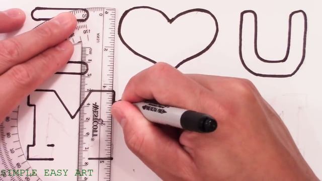 How to Draw I Love U Mom with a Heart смотреть онлайн