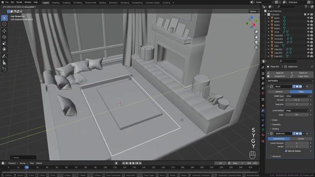 Stylized Isometric Living Room | Full Tutorial For Beginners Blender 3D смотреть онлайн