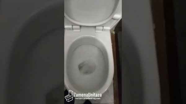 Тест смыва унитаза Rosa Комфорт Косой Выпуск