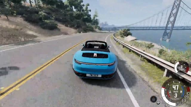 Porsche 911 Carrera (992) Burgundy Pour BeamNG Drive