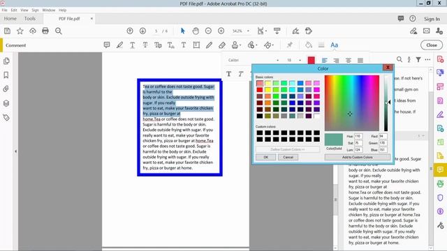 How to change text font color in pdf text box in Adobe Acrobat Pro DC 2022 смотреть онлайн