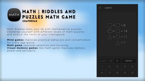 Math | Riddles and Puzzles Math Game for Android or IOS