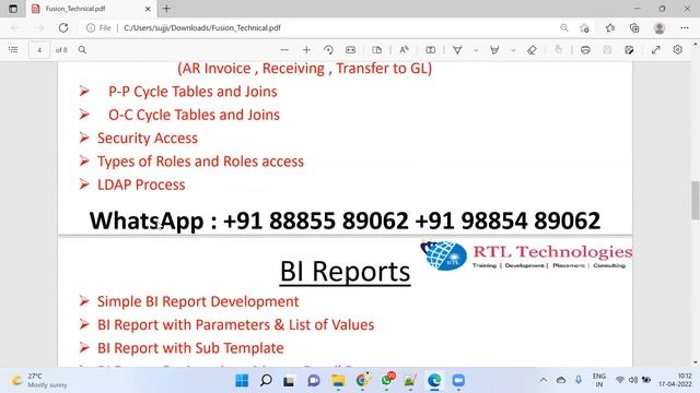 Oracle Fusion Cloud Technical Training and Placement -2022 смотреть онлайн