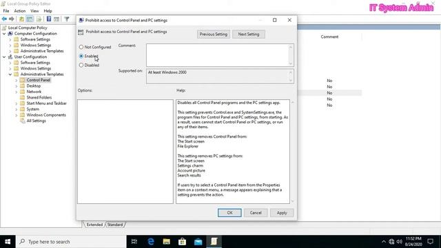 how to lock control panel in windows 10 смотреть онлайн