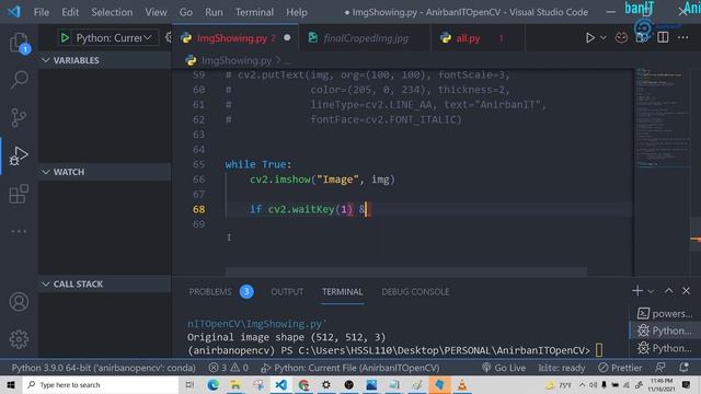 OpenCv Python with Image in Bangla part 11 ~ explain with waitkey and pause image by pressing fixe смотреть онлайн