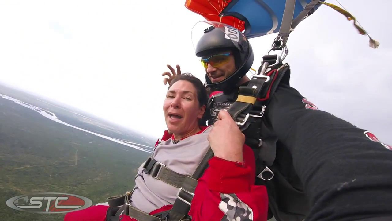 Tandem Jump Of Maria At Victiria Falls. Tandem Skydiving It Awesom