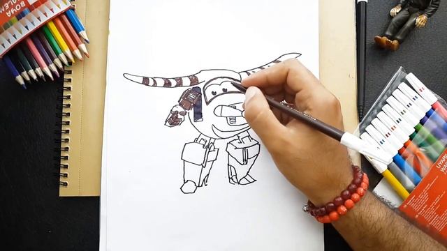 how to draw super wings bello /step by step easy -harika kanatlar bello çizimi смотреть онлайн