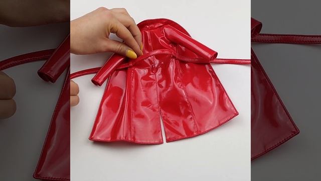 ELENPRIV Red patent coat for 1/6 fashion doll /Красный лаковый плащ для куклы 29 см смотреть онлайн