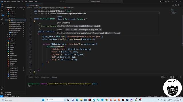 Laravel JSON Data Seed using Seeder Class - Bangladesh GEO Location смотреть онлайн
