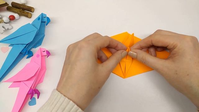 ОРИГАМИ ПОПУГАЙ из бумаги | Оригами ПТИЧКА | DIY Origami Paper Parrot