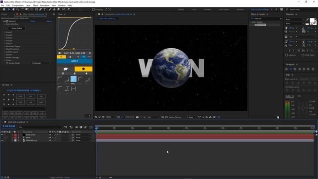 3D Earth With Rotating Text Tutorial In After Effects Element 3D смотреть онлайн