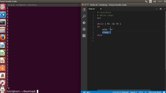 Shell Scripting Tutorial for Beginners 16 - using sleep and open terminal with WHILE Loops смотреть онлайн