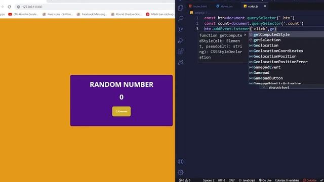 How to create a random number in Javascript.Cách tạo ra 1 số ngẫu nhiên trong Javascript. смотреть онлайн